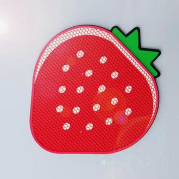 STRAWBERRY-SHAPE CAT LITTER TRAPPING MAT (DOUBLE-LAYER) - Picture 10 of 17